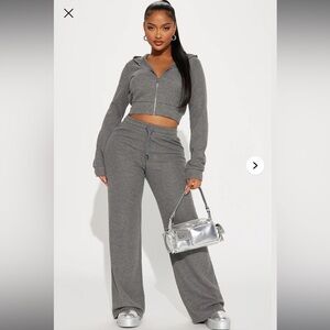 Thinking of you thermal pant set grey NWT M